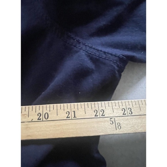 Kate Spade Broome Street Womens Ruffle Utility Military Jacket Navy Blue Button - Picture 10 of 14